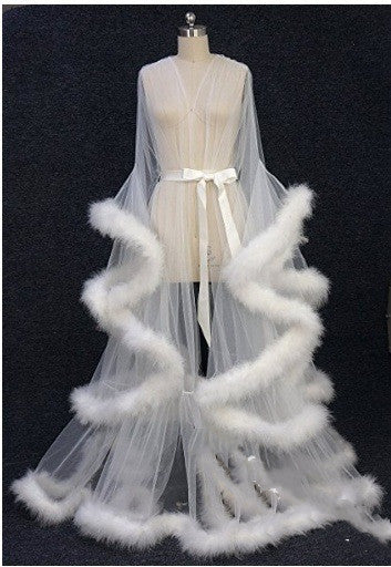 Fur Long Bridal Robe