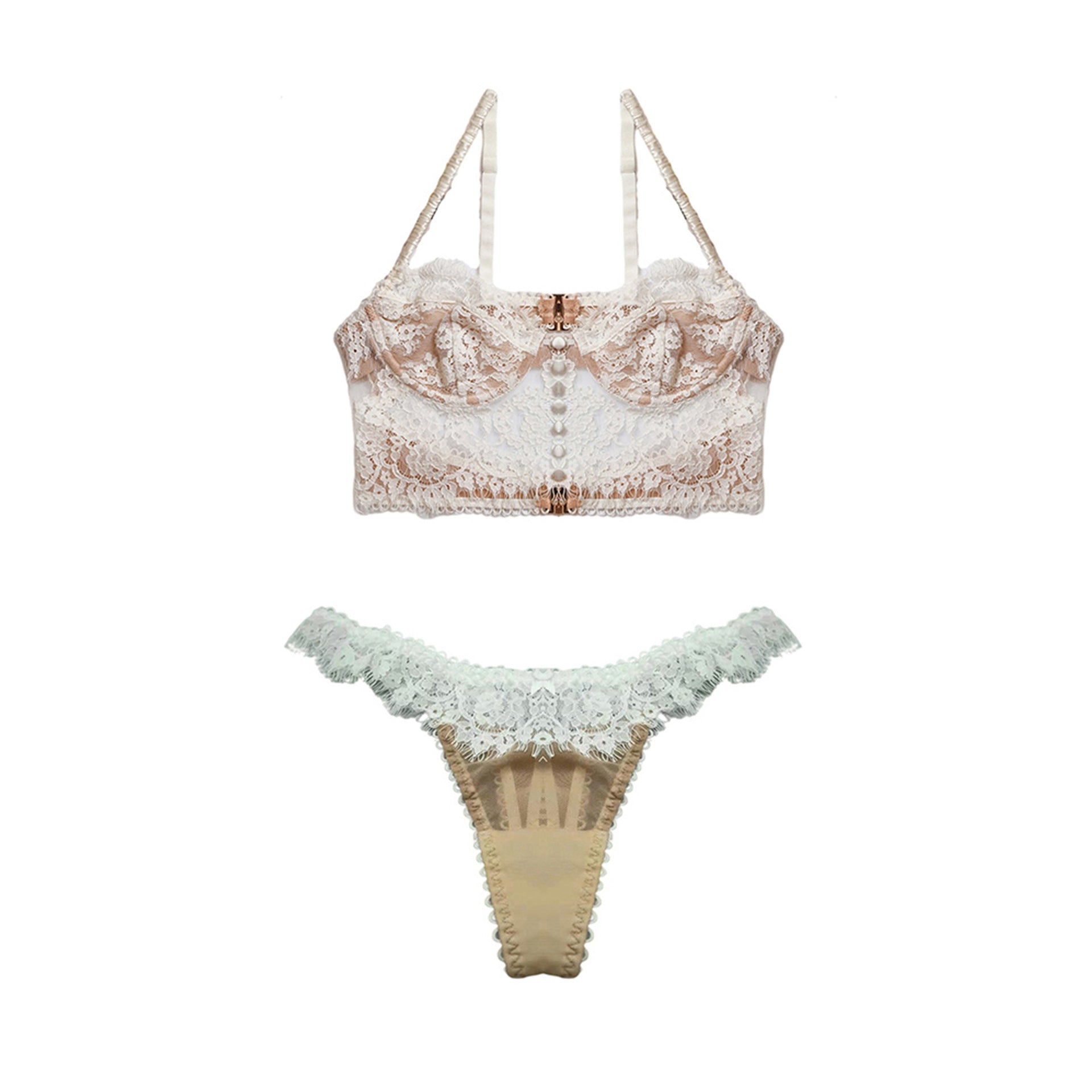 Eyelash lace Brassiere Lingerie Set