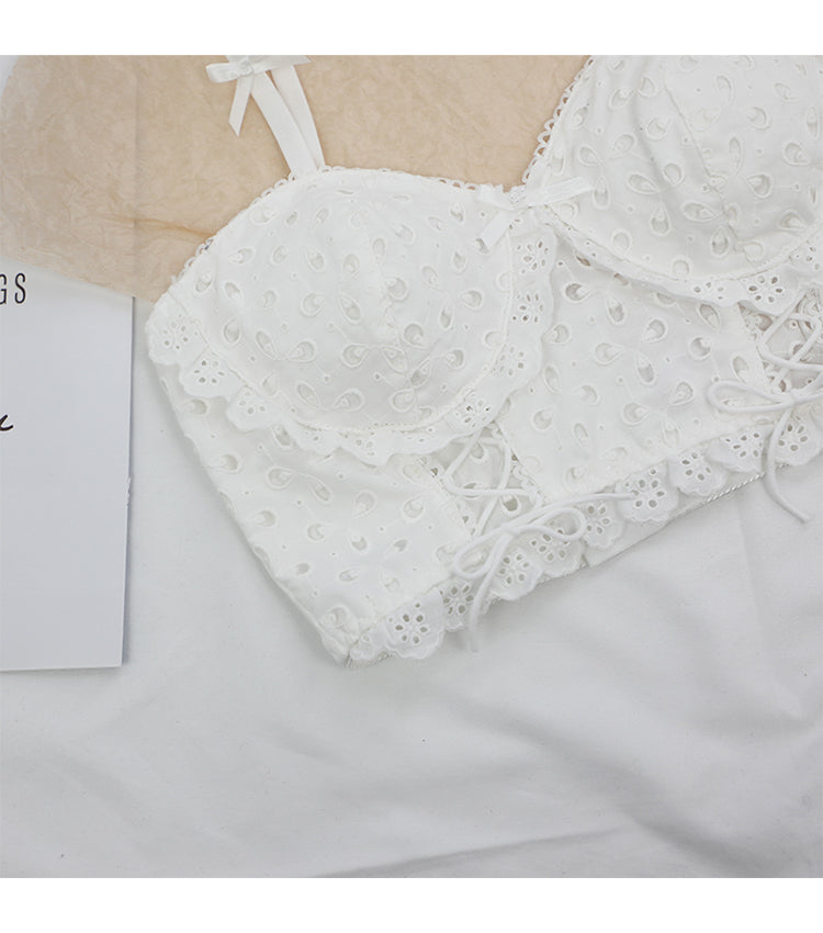 Comfort Without Rims Lace Cotton Bra Set