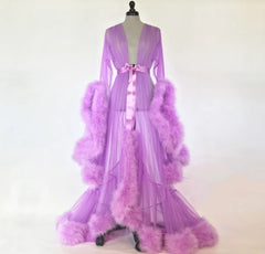 Fur Long Bridal Robe