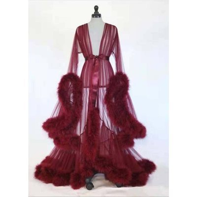 Fur Long Bridal Robe