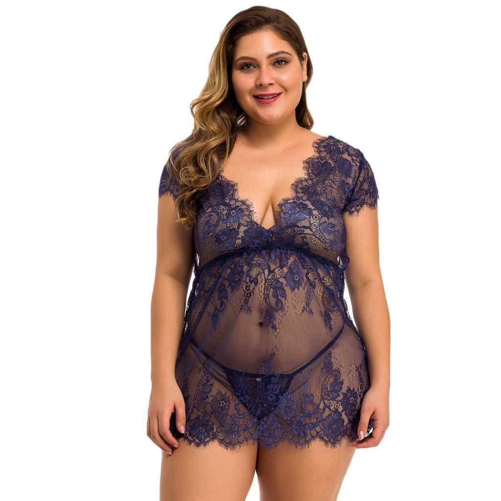 Full size  lingerie full lace teddy