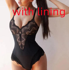 Lace Stitching  Bodysuit